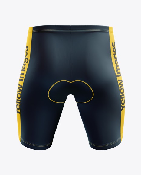 Download Men's Cycling Shorts mockup (Back View) - Download Men's ...