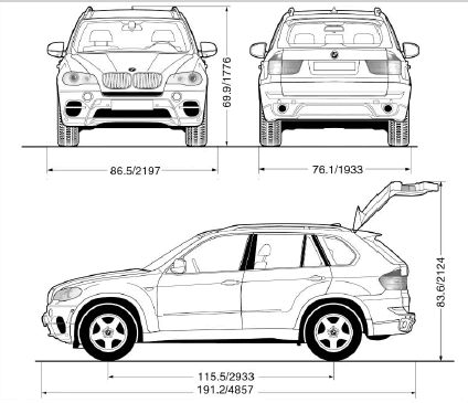 Bmw x3 vs x5 size. Dimensions Technical Data Reference Bmw X5 Owners Manual Bmw X5 Bmwmanuals Org