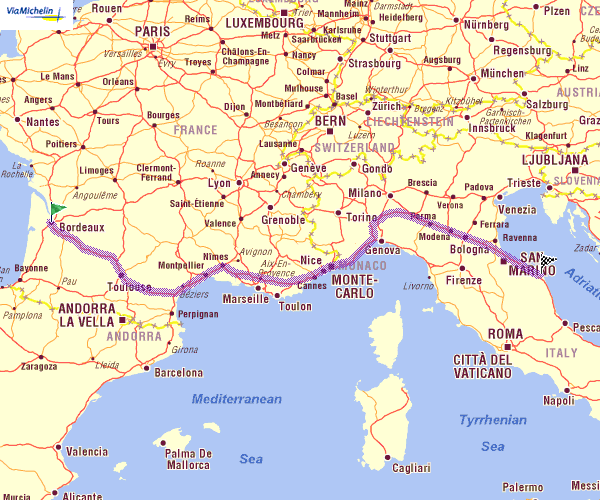 (1) prix ttc, à partir de, par personne, pour un aller simple 2nde classe avec tgv inoui entre la france et l'italie, au départ de certaines villes et sur une sélection de destinations et dans la limite des places disponibles à ce tarif. Carte France Italie