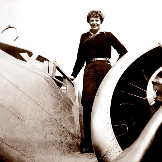 (FILES) An May 20, 1937 photo shows US aviator Amelia Earhart on the wing of her Lockheed 10 Electra. A deep sea exploration company released a sonar image on January 29, 2024 they say may be the remains of the plane of Amelia Earhart, the famed American aviatrix who disappeared over the Pacific in 1937. Deep Sea Vision (DSV), a South Carolina-based firm, said the image was captured after an extensive search in an area of the Pacific to the west of Earhart's planned destination, remote Howland Island. (Photo by Albert BRESNIK / The Paragon Agency / AFP)