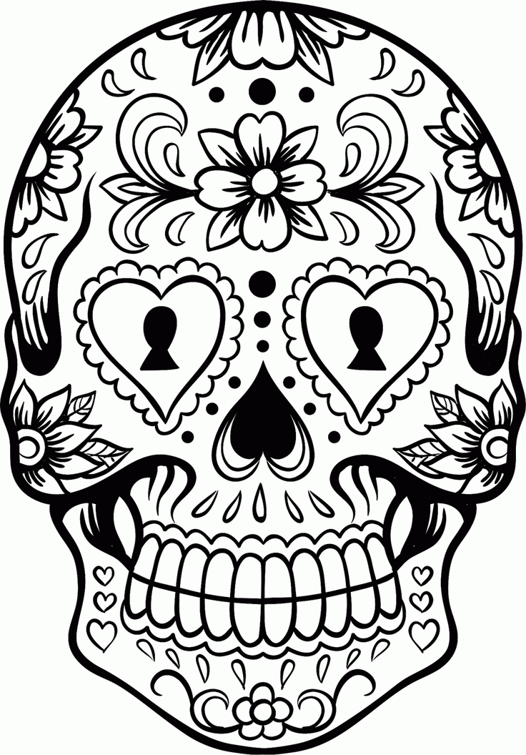 Free skull printable coloring pages Free Detailed Coloring Pages For Adults Skull Download Free Detailed Coloring Pages For Adults Skull Png Images Free Cliparts On Clipart Library