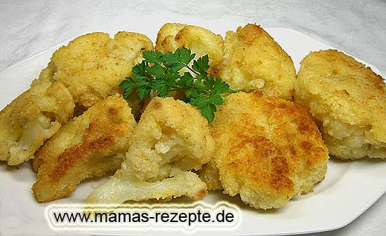 Blumenkohl mit weißer soße.blumenkohl mit bechamelsoße und mit käse überbacken.eine sehr einfache und günstige beilage.leider hat meine videokamera einen. Blumenkohl Paniert Mamas Rezepte Mit Bild Und Kalorienangaben