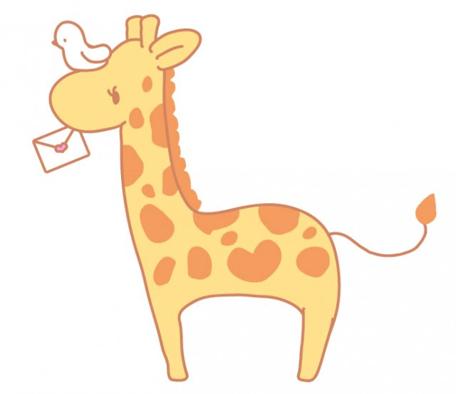 綺麗なおしゃれ かわいい キリン イラスト 無料イラスト集