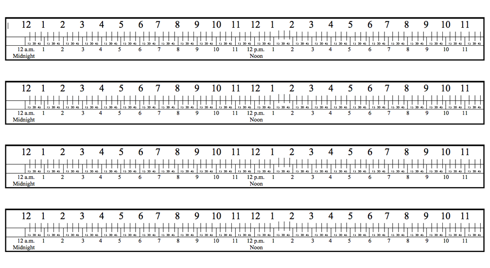 elapsed time number line printable numberno