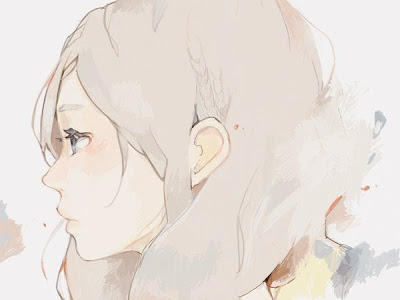 上 横顔 女の子 イラスト おしゃれ 719422
