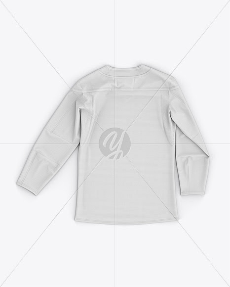 Download Download Men's Hockey Jersey Mockup - Back Top View PSD