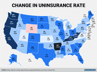 This map shows the stark difference between states that have embraced Obamacare — and those rejecting it