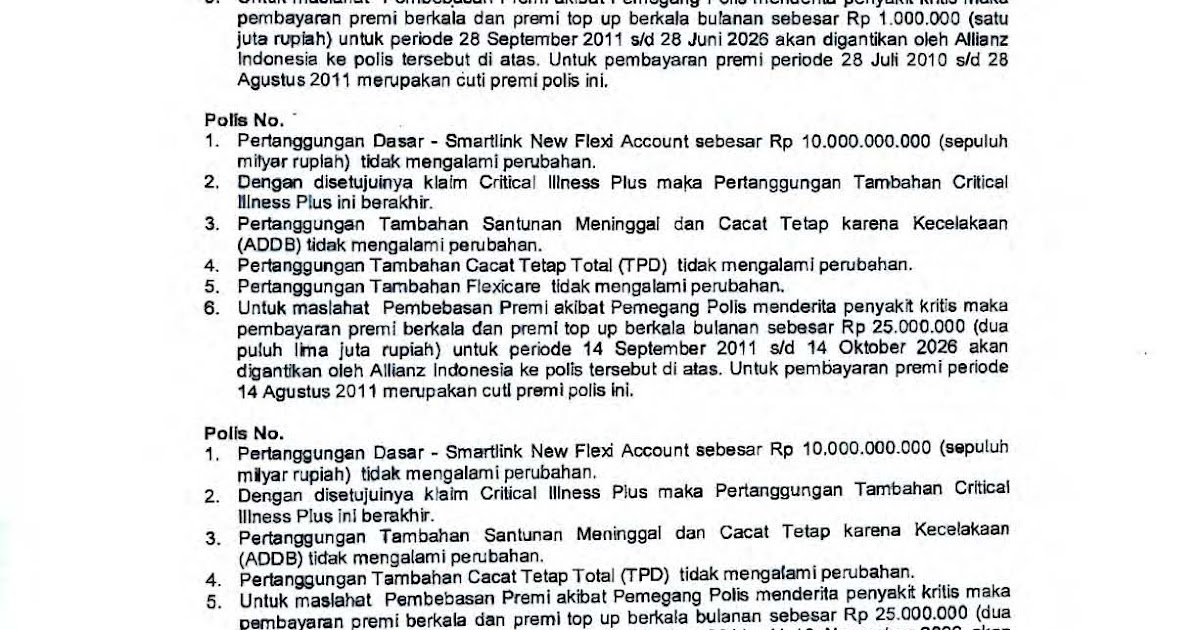 Contoh Surat Tidak Berharga - Surat 16