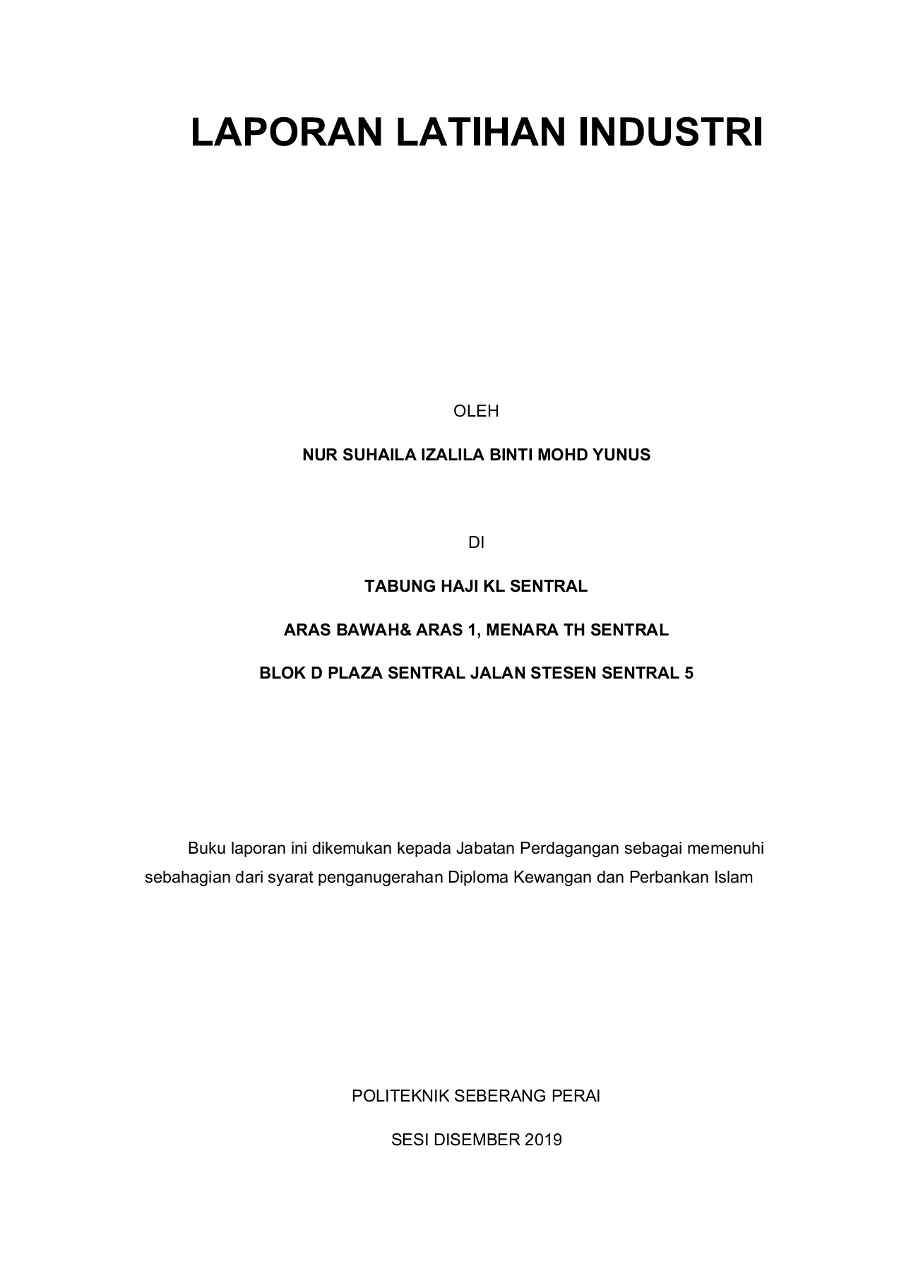 Telah banyak memberikan pengetahuan dan maklumat serta latihan kepada. Laporan Latihan Industri Flip Ebook Pages 1 50 Anyflip Anyflip