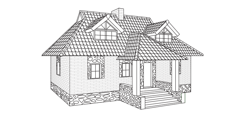  Gambar  Rumah  3d  Dengan Pensil  Blacki Gambar 