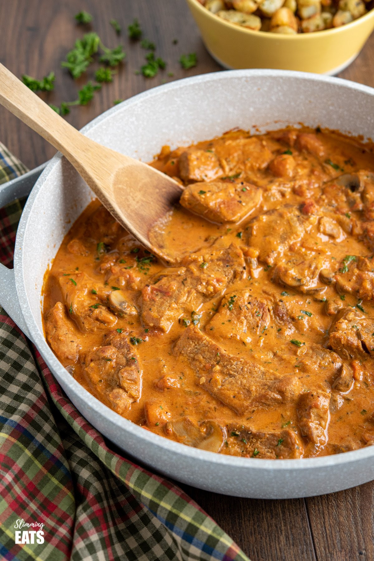 In large saucepan, melt butter over low heat. Delicious Creamy Pork Casserole Slimming Eats Recipe