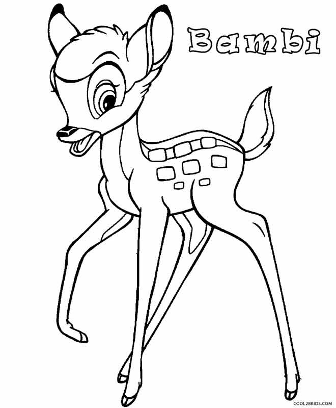 Coloring with vigor stories & rhymes exploration english maths puzzles. Bambi Online Coloring Pages