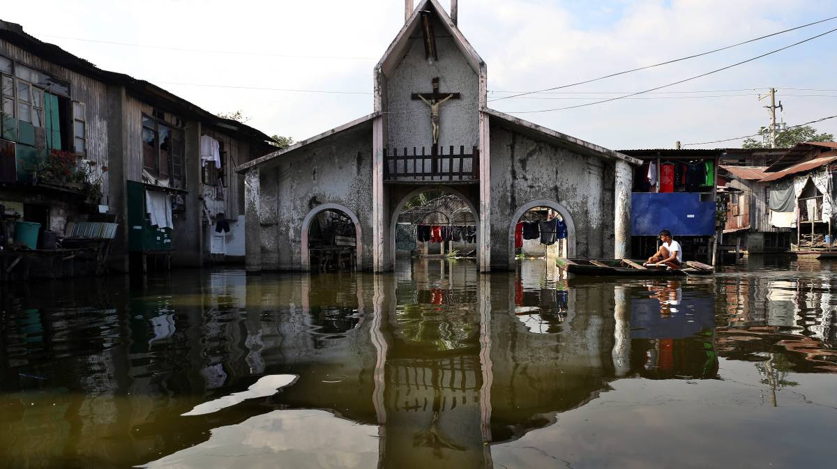 Así viven los inundados de Manila