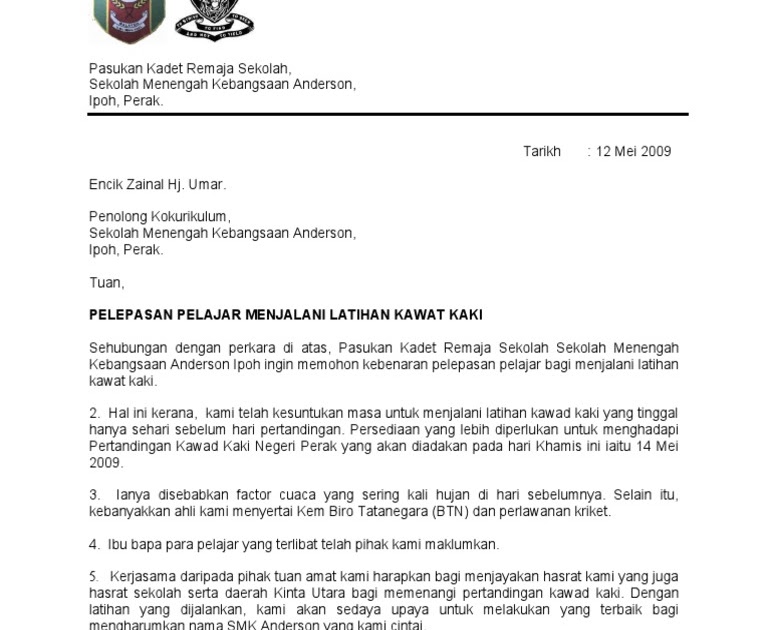 Contoh Karangan Surat Rasmi Resume - Contoh Fine