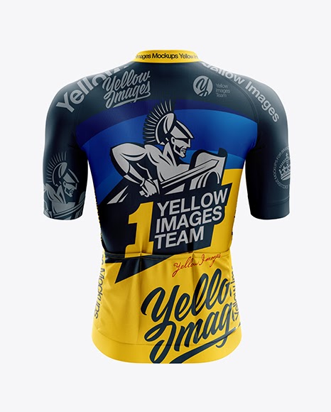 Download Men's Cycling Speed Jersey mockup (Back View) PSD Template ...