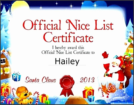 Customize a certificate template with our free online certificate maker in under 2 minutes! Santa Claus Certificate Lesal