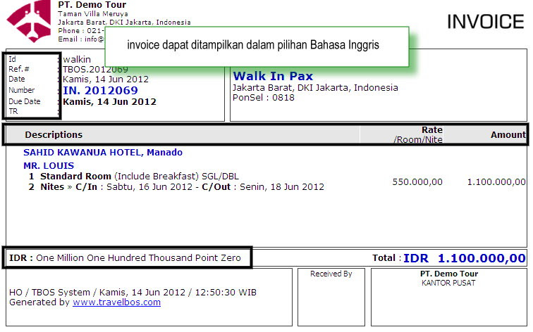 Contoh Format Invoice Penagihan - Contoh Soal2