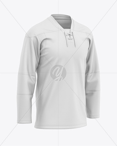 Download 288+ Mens Lace Neck Hockey Jersey Mockup Back Top View ...