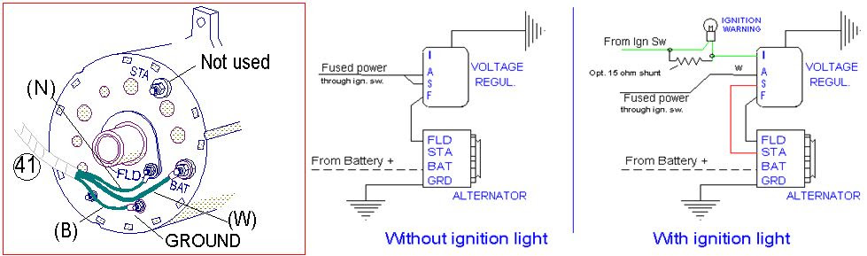 It requires advanced knowledge to fix an alternator with this diagram. Ford Alternator Wiring Diagrams