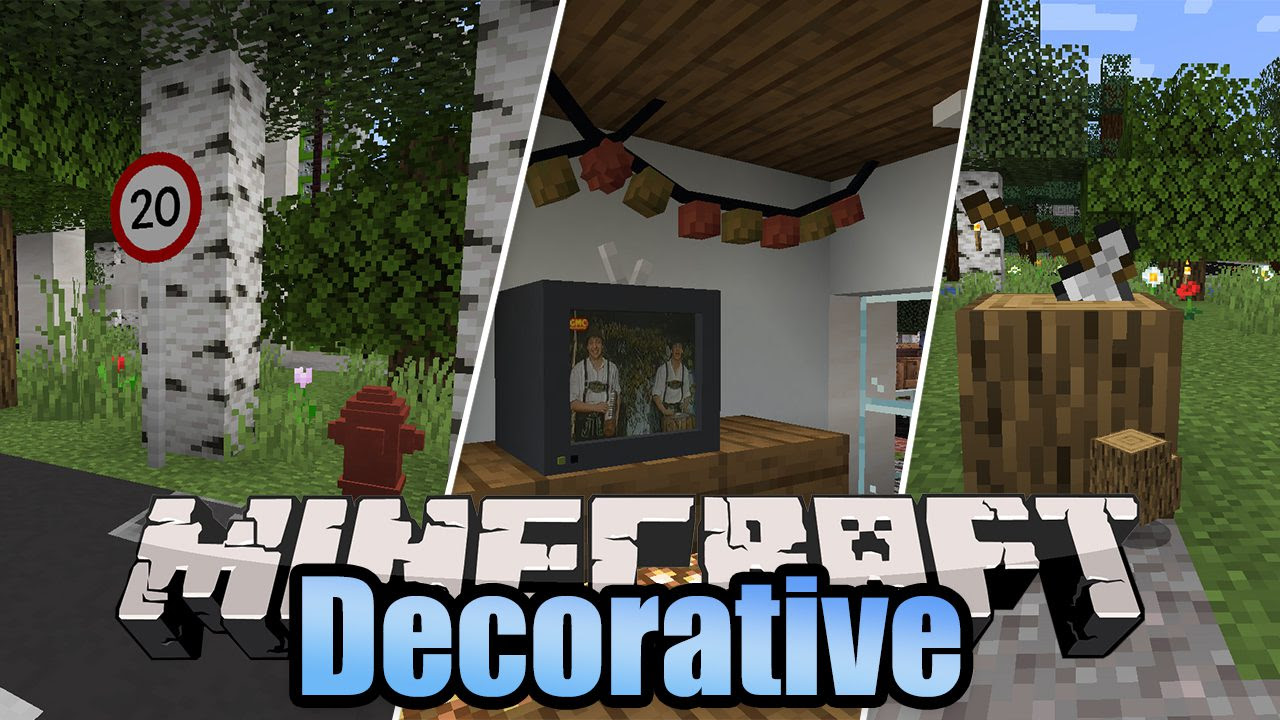 The tv system was revamped with the modern tv. Decorative Mod 1 16 5 1 15 2 New Decorations For Your World 9minecraft Net