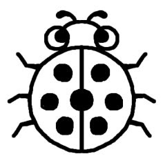 美しい花の画像 綺麗なてんとう虫 イラスト 白黒