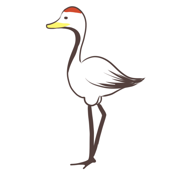 最高鶴 イラスト かわいい 最高の動物画像