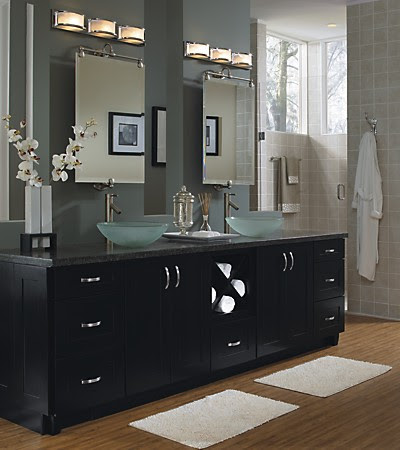Master Bathroom Features Double Sink Vanity Corner ...