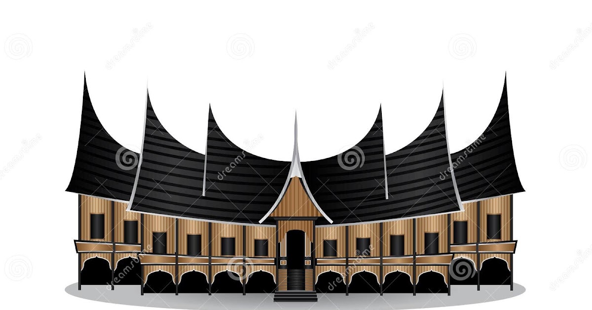 Rumah Gadang Vector Illustration Tokoped d