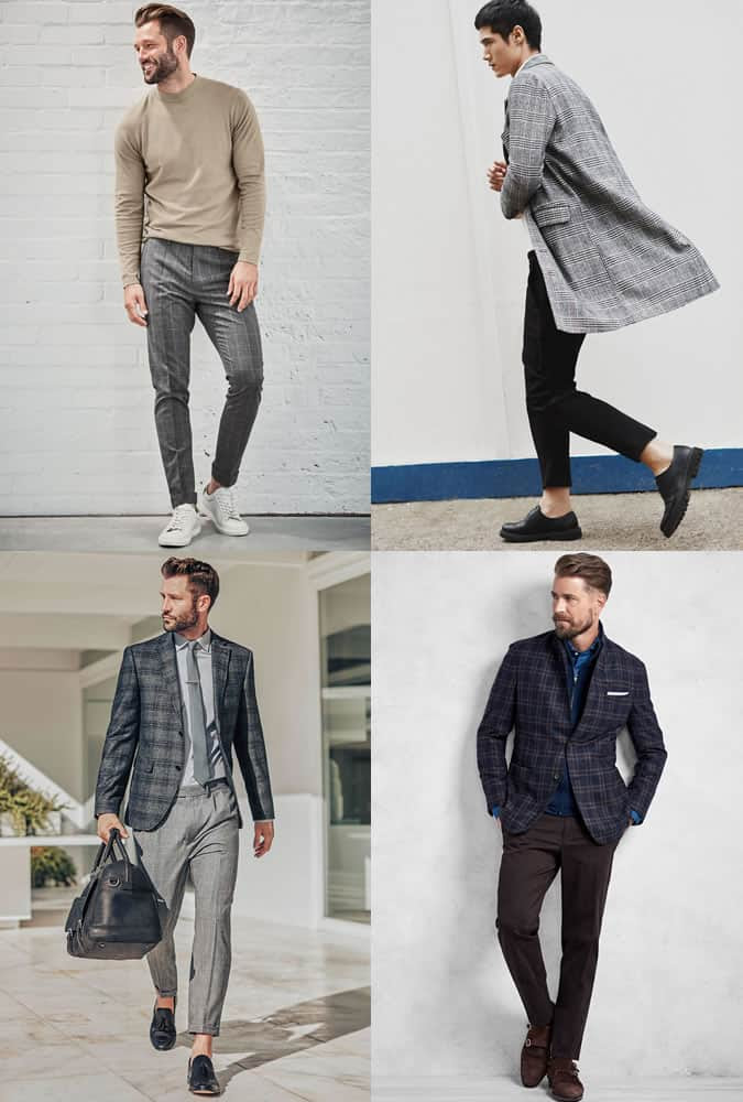 Men's Checked Pieces Outfit Inspiration Lookbook