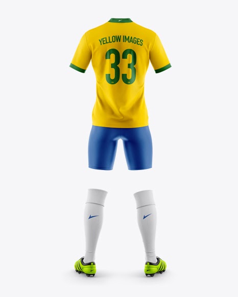 Download Free Men's Full Soccer Kit Mockup - Back View (PSD ...