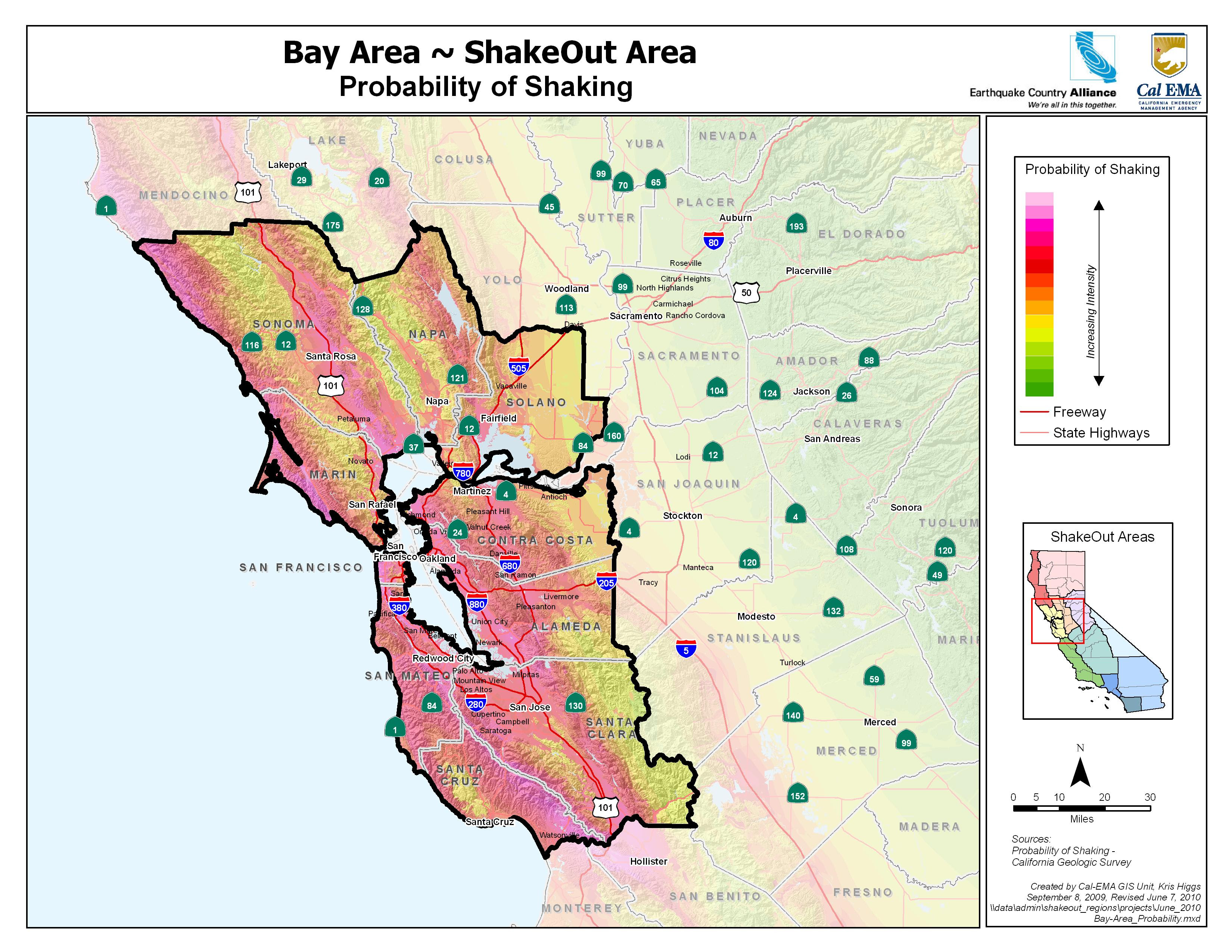 It originated about five miles deep in the earth, and occurred about three and a half miles southwest of. Great Shakeout Earthquake Drills Bay Area