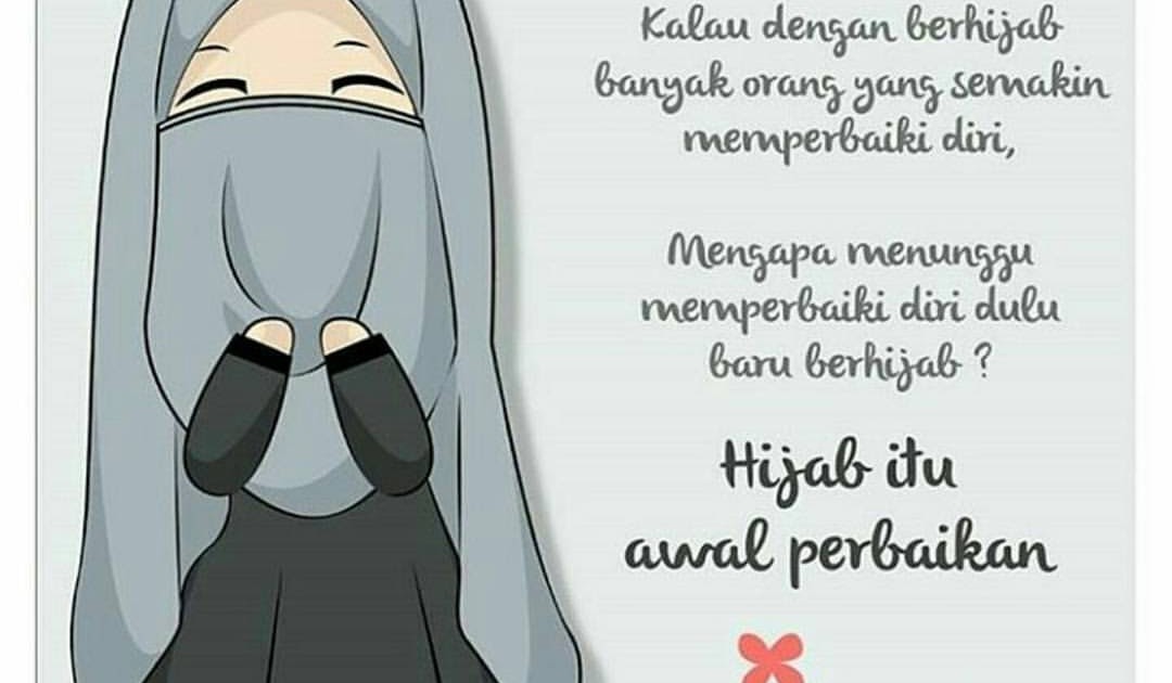 Menakjubkan 23 Gambar Kartun Muslimah Hadap Belakang  