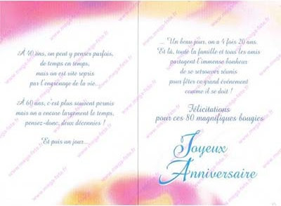 Texte Carte Anniversaire Homme 80 Ans