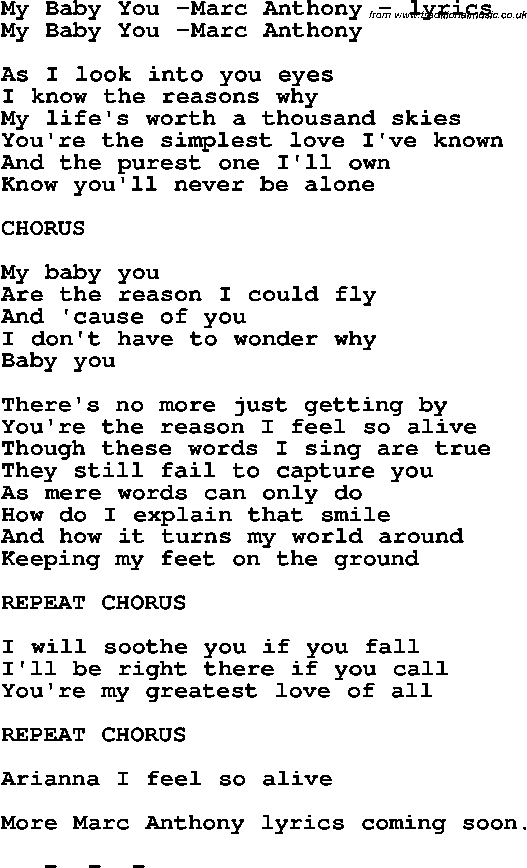 Download 40 My Baby Love Song Lyrics Download