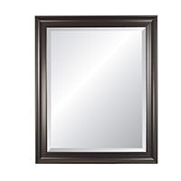 Black beveled wall mirror