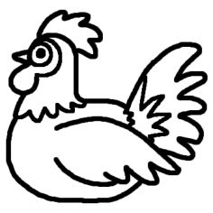 美しい花の画像 最新のhd鶏肉 イラスト 白黒