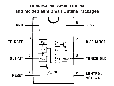 You can either follow the previous schematic or follow the breadboard wiring diagram below. 555 Timer Northwestern Mechatronics Wiki