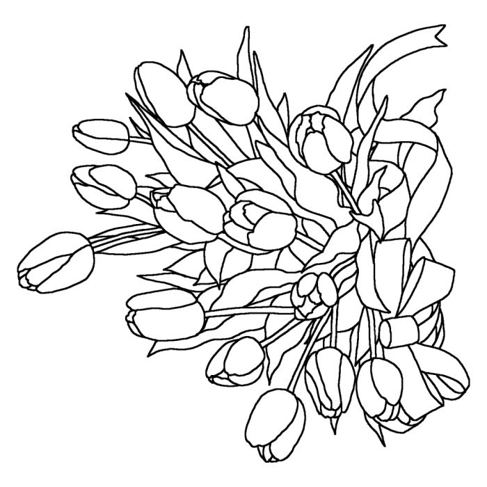 心に強く訴える花 モノクロ イラスト 無料 無料イラスト集