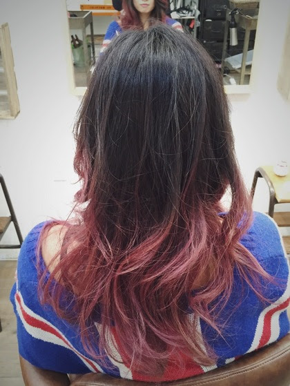 50 ヘアカラー グラデーション 黒 ピンク 美しいネイルトレンド