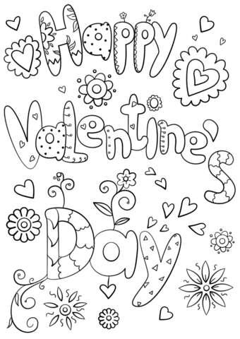 Looking for valentine's day coloring pages for your classroom or to print out at home? Happy Valentine S Day Coloring Page Free Printable Coloring Pages