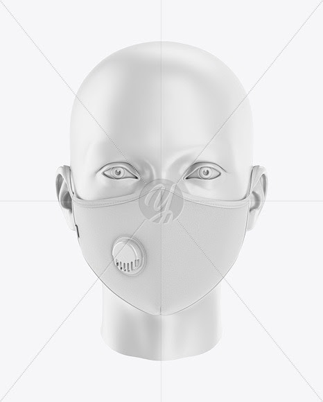 Download Face Mask Mockup White - Anti Pollution Face Mask With ...