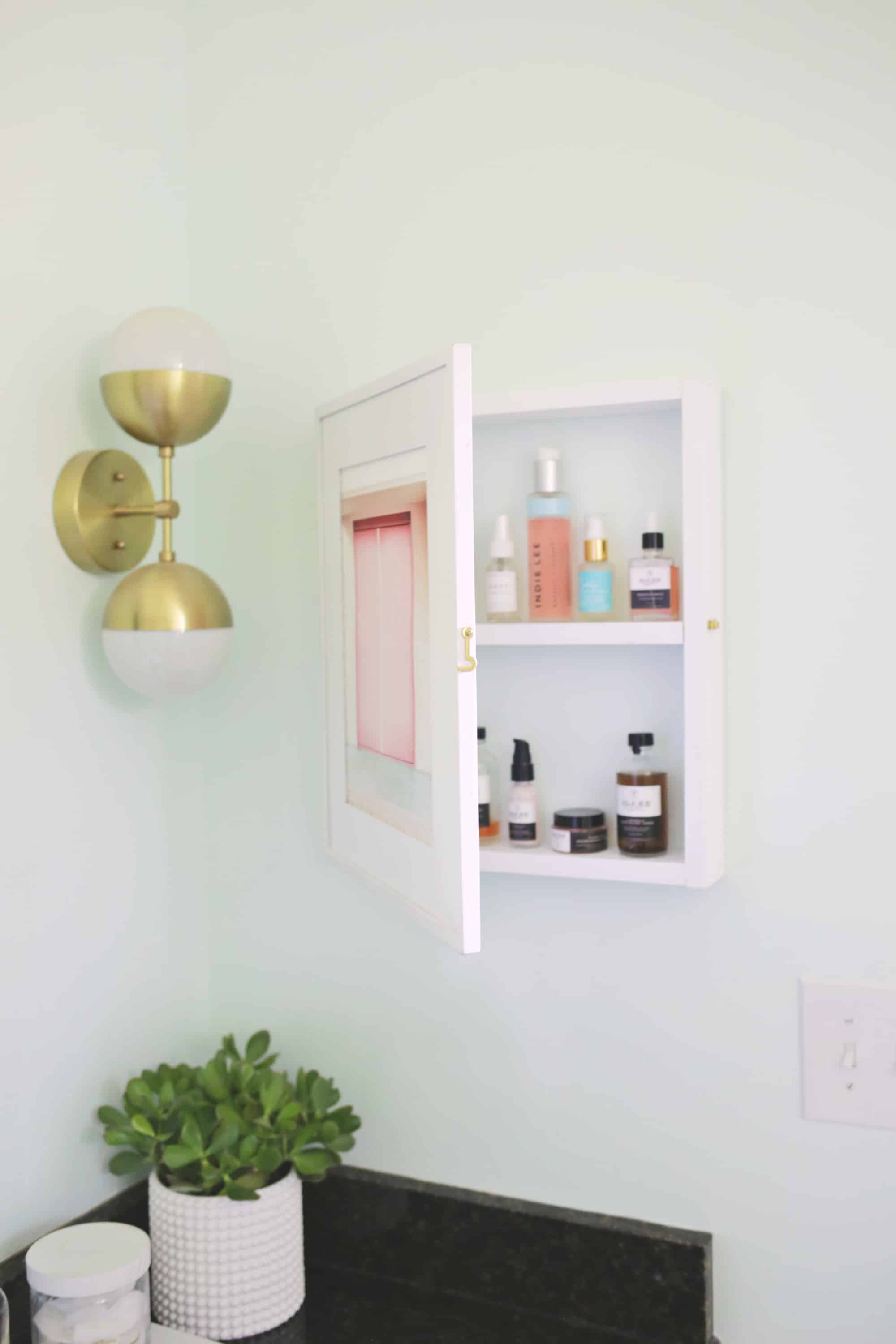 Hemnes mirror cabinet with 2 doors gray 40 1 2×6 1 4×38. Hidden Medicine Cabinet Diy A Beautiful Mess