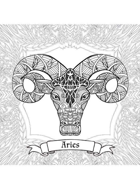 Keep reading to see which color brings out the most powerful traits in your zodiac sign! Kids N Fun Com Coloring Page Zodiac Signs For Adults Aries