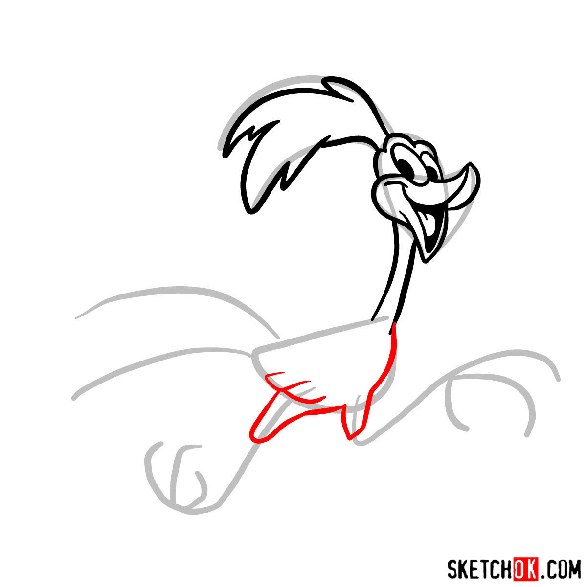How To Draw Road Runner Drawing