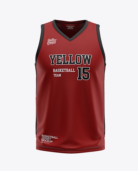 Download Free Men's V-Neck Basketball Jersey Mockup - Front View