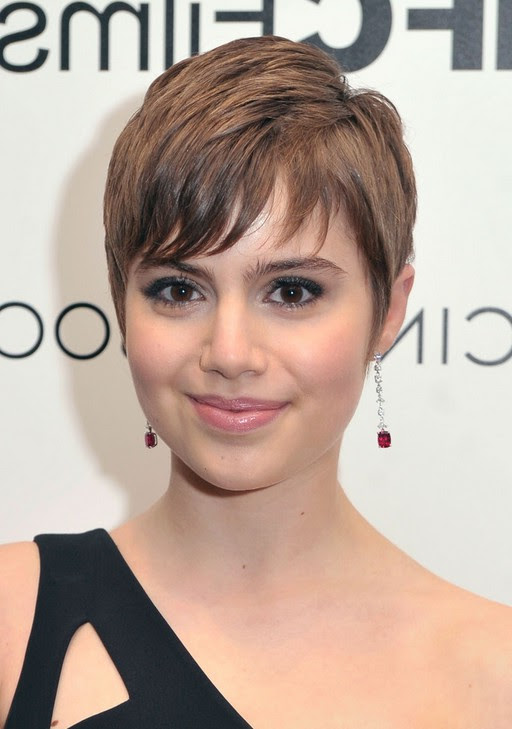 short haircut with jagged bangs