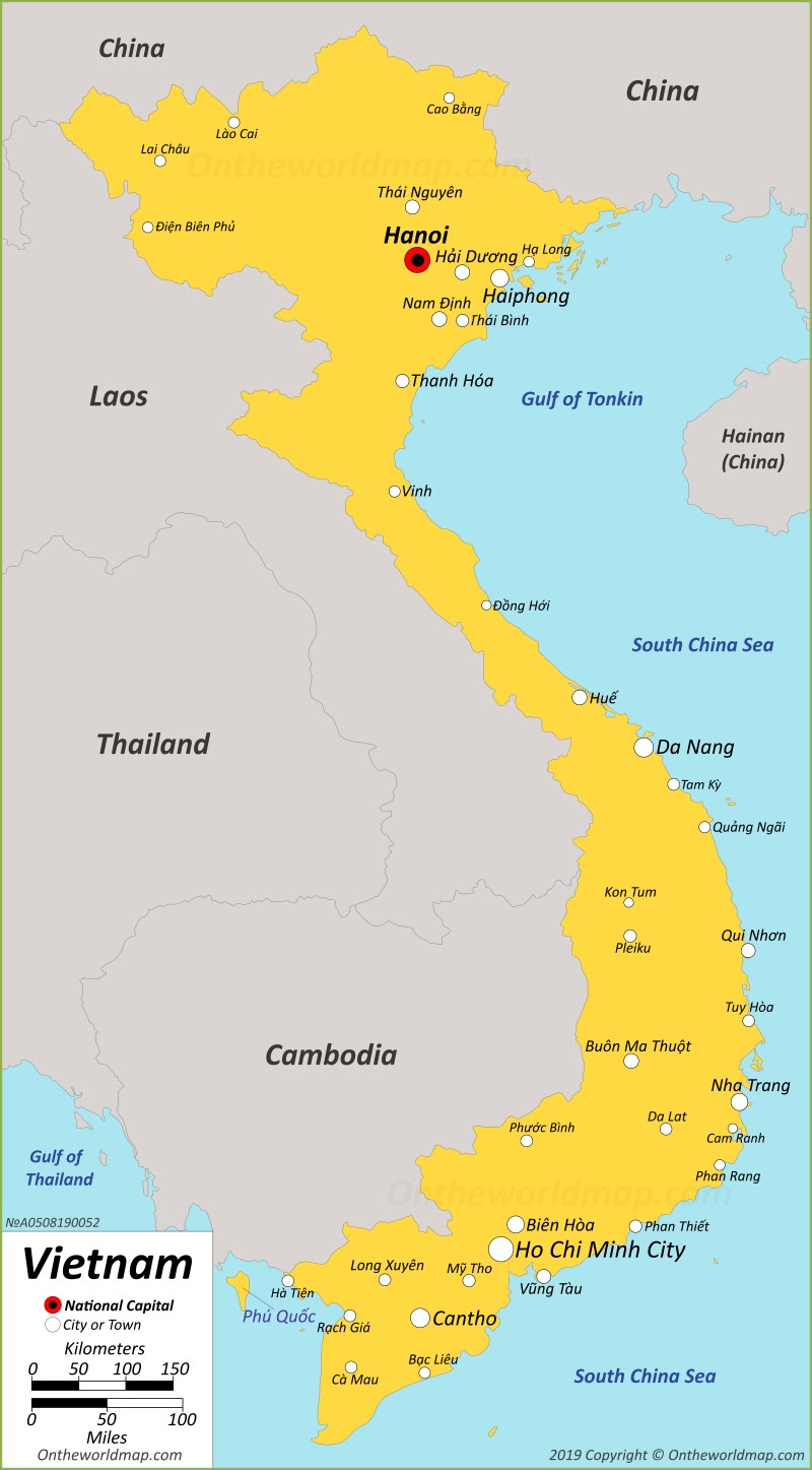 Detailed Map Detailed Map Of Vietnam And Cambodia
