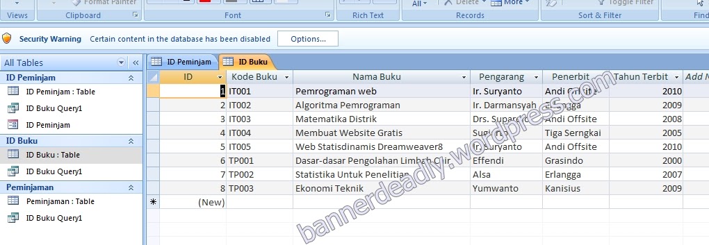 Contoh Database Buku Perpustakaan - Img Your