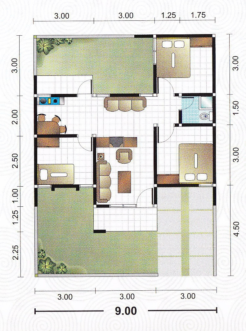 Design Rumah Minimalis Ukuran 9x12 - Wall PPX