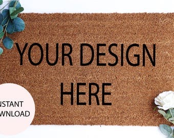 Download Coir Doormat Mockup Digital File Stock Photography Instant ...